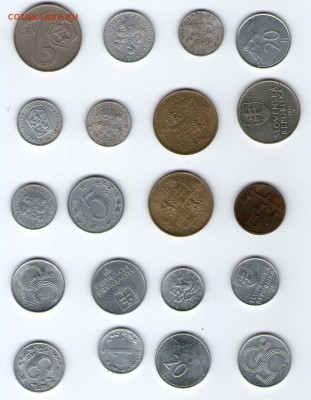 Чехия, Словакия, Чехословакия - 20 монет - Coins037