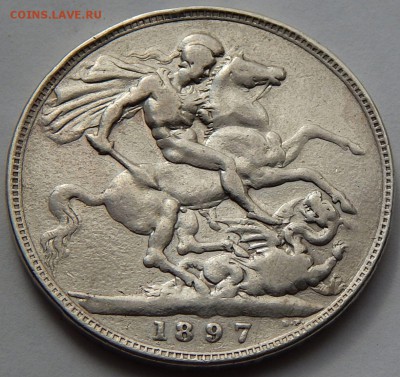 Великобритания 1 крона 1897 Виктория, до 01.08.15 в 22:00 МС - 4975