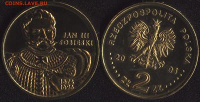 Польша 2 зл. 2001 ''Ян Собески'' до 22:00мск 30.07.15 - Польша 2 злотых 2001 %27%27Ян Собески%27%27