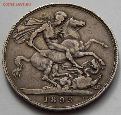 Великобритания 1 крона 1895 Виктория, до 02.08.15 в 22:00 - 4973