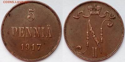 1 PENNI 1888,1911,1917 и 5 PENNIA 1875,1913,1916,1917 - 12