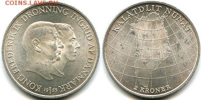 Медицина в нумизматике - Дания 2 кроны 1953