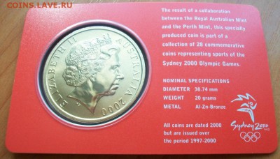 5 долларов Австралии Олимпийские игры в Сиднее 2000 борьба - 100_2945.JPG