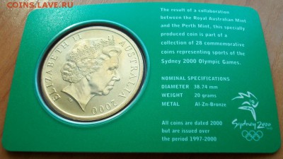 5 долларов Австралии Олимпийские игры в Сиднее 2000 бейсбол - 100_2957.JPG