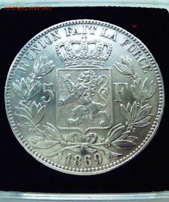 Бельгия 5 франков 1869 - 2