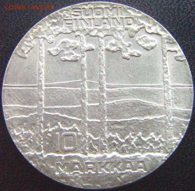 Финляндия_10 марок 1975. Крупное серебро; до 30.07_23.00мск - 9582