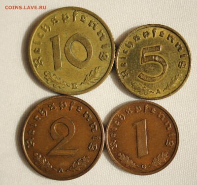 С 1 руб. 3-й РЕЙХ 1,2,5 и 10 пфеннигов 1937-1938г. до  6.08 - IMG_6843.JPG
