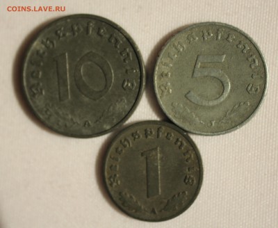С 1 руб. 3-й РЕЙХ 1,5 и 10 пфеннигов 1941,1943г.ЦИНК до 6.08 - IMG_6841.JPG