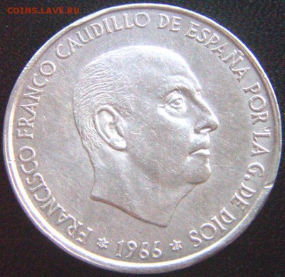 Испания_100 песет 1966. Серебро; до 01.08_22.08мск - 10201