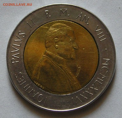 Ватикан, БИМ,  500 Лир 1986 (02.08) - P1013435.JPG