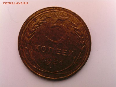 5 копеек 1931г. - 05.08.15г. в 21:00 по мск - 5-1931р