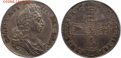 пол кроны 1698 Decimo Британия - !000монетка 000.1 ааа. 0 м1ав5