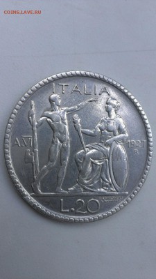 Италия 20 лир 1927 года - o6N7VJ31e_0