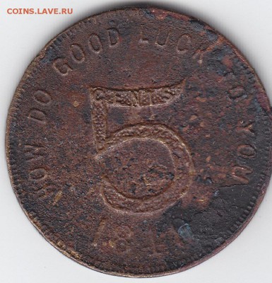 Жетон  5 cents  PHOENIX. Опознание и оценка. - IMG
