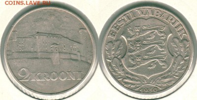 Эстония, 2 кр 1930, с 200! - до 22-00мск 04.08 - est-2k-1930