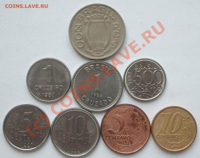 Бразилия - 8 монет 1938-1998 (окон. 7.08.10 в 22-00 МСК) - Бразилия - 8 монет