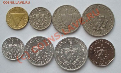 Куба - 8 монет 1953-1994 (окон. 7.08.10 в 22-00 МСК) - Куба - 8 монет+