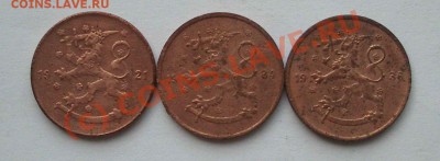 Финляндия - 3 монеты 1921-1936 (окон. 7.08.10 в 22-00 МСК) - Финляндия - 3 монеты 1921-1935+
