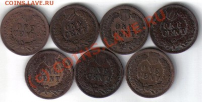 Центы США с индейцем 1901-1907гг - США 1 цент 1901-07-2