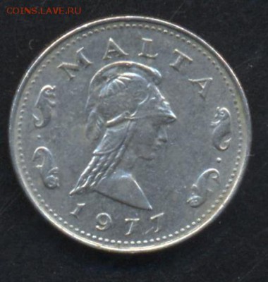 (3) Мальта 2 цента 1977 г. 6.08.15 г. 22 -00 МСК. - Мальта
