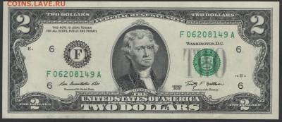 США 2 доллара 2009 F до 08.08.2015 21.00 мск - $2 US F6 09 obv