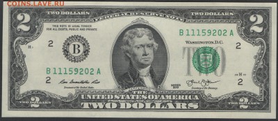 США 2 доллара 2013 B до 08.08.2015 21.00 мск - $2 US B2 13 obv