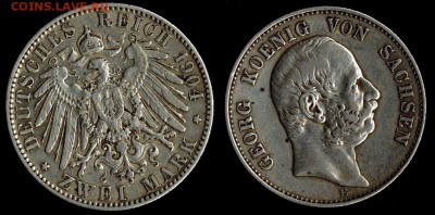 2 марки 1904 Саксония до 12.08.15 в 22.00 МСК - 1904