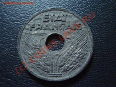 Франция 20 сантимов 1941 цинк  до 05.08 в 21.00 М - P8014039.JPG