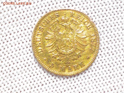 Саксония 5 Марок 1877. Золото. до 12.08.15 в 21.00 - RSCN3306.JPG