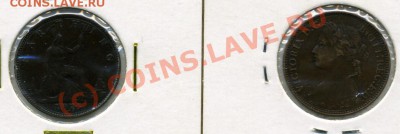 ПРОДАЮ ИНОСТРАННЫЕ МОНЕТЫ В ХОРОШЕМ СОХРАНЕ - фартинги 1874 и 1875.JPEG