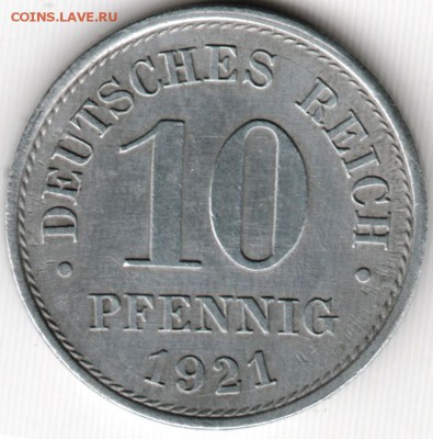 10 пфеннигов 1921 г. Германия до 16.08.15 в 24.00 - Scan-150810-0007