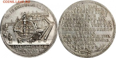 Германия 1730 г. Одна из первых биметаллич. монет или жетон. - 1799709l