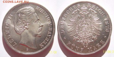 5 марок Бавария 1875 и 1876 гг. Предпродажная оценка. - 22