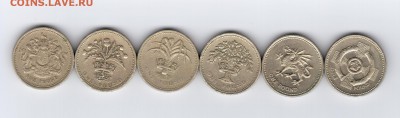 1 фунт (6), 50 пенсов (4) Великобритания до 14.08. 22:00 мск - 11