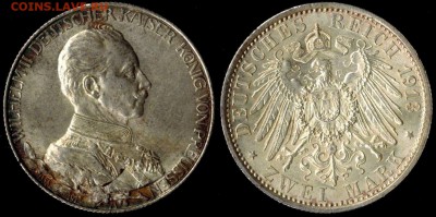 2 марки 1913 Пруссия Униформа  до 18.08.15 в 22.00 МСК - 2 марки Пруссия 1913 униформа