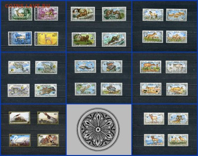 МОНГОЛИЯ 1985 -1987 ФАУНА 8 СЕРИЙ MNH - collage