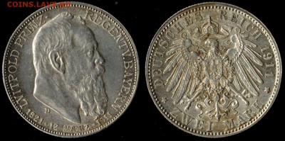 2 марки 1911 Бавария Луитпольд до 18.08.15 в 22.00 МСК - 2 марки Бавария 1911