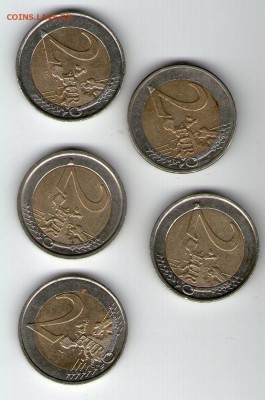 2 евро разные (5 шт.) - 10r011