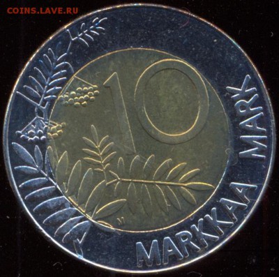 Финляндия 10 марок 1995 Биметалл АЦ до 19.08.15 21.30 мск - сканирование0020