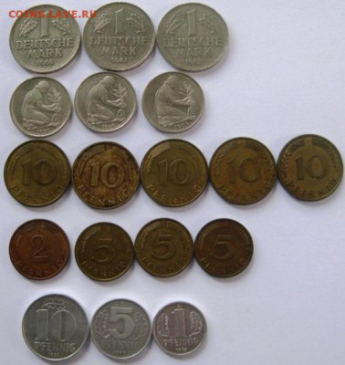 ФРГ-ГДР 18 монет 1950 - 1990 гг 1 пф -1 марка до 16.08 22-00 - IMG_9676.JPG
