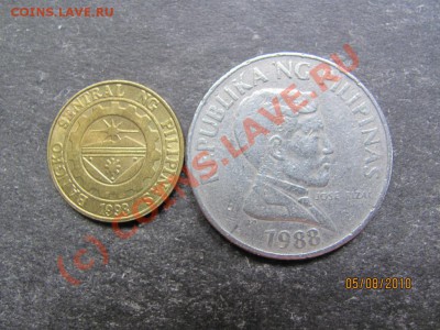 25сентим.1988,1песо1996Филлипины до 11 авг.2010г.до 21.00.М. - IMG_2047