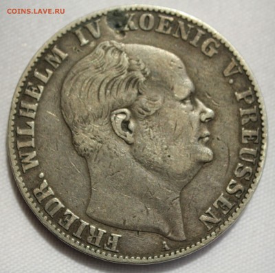 С 1 руб. ПРУССИЯ 1 талер 1858г.ФРИДРИХ-ВИЛЬГЕЛЬМ-IV до 19.8 - IMG_7079.JPG