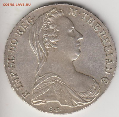 Талер 1780 г. Мария Терезия. До 21.08. 2015 в 22.00 - мар