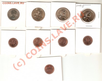 1$-00,09,10, 25c-10, 1c-09,10 США до 9.08 22.00 - image0