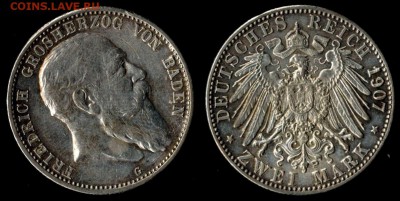 2 марки 1907  Баден до 22.08.15 в 22.00 МСК - 1907