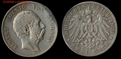 2 марки 1899  Саксония до 22.08.15 в 22.00 МСК - 1899