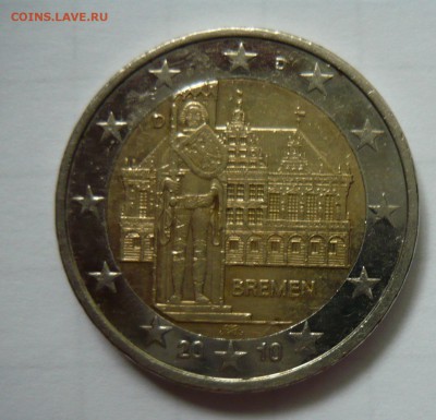 2 евро 2010г. Федеральные земли Германии Бремен(D) - P1040631.JPG
