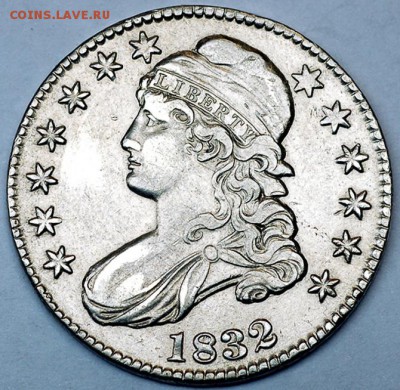 США_неплохие 50 центов 1832 "Capped Bust"; до 21.08_22.18мск - 17