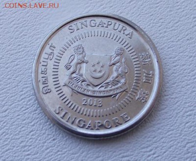 С РУБЛЯ Сингапур 10 центов 2013 UNC До 22.08.15 в 22:00 МСК - DSCF8414