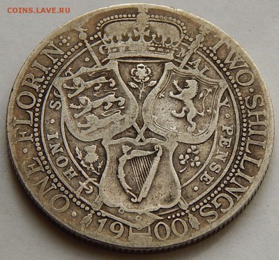 Великобритания 1 флорин 1900 Виктория, до 27.08.15 в 22:00 М - 4897